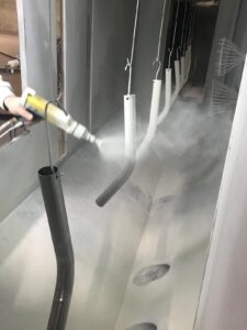 Led Sokak Lambalarının Borularının Beyaz Renk Boyanması